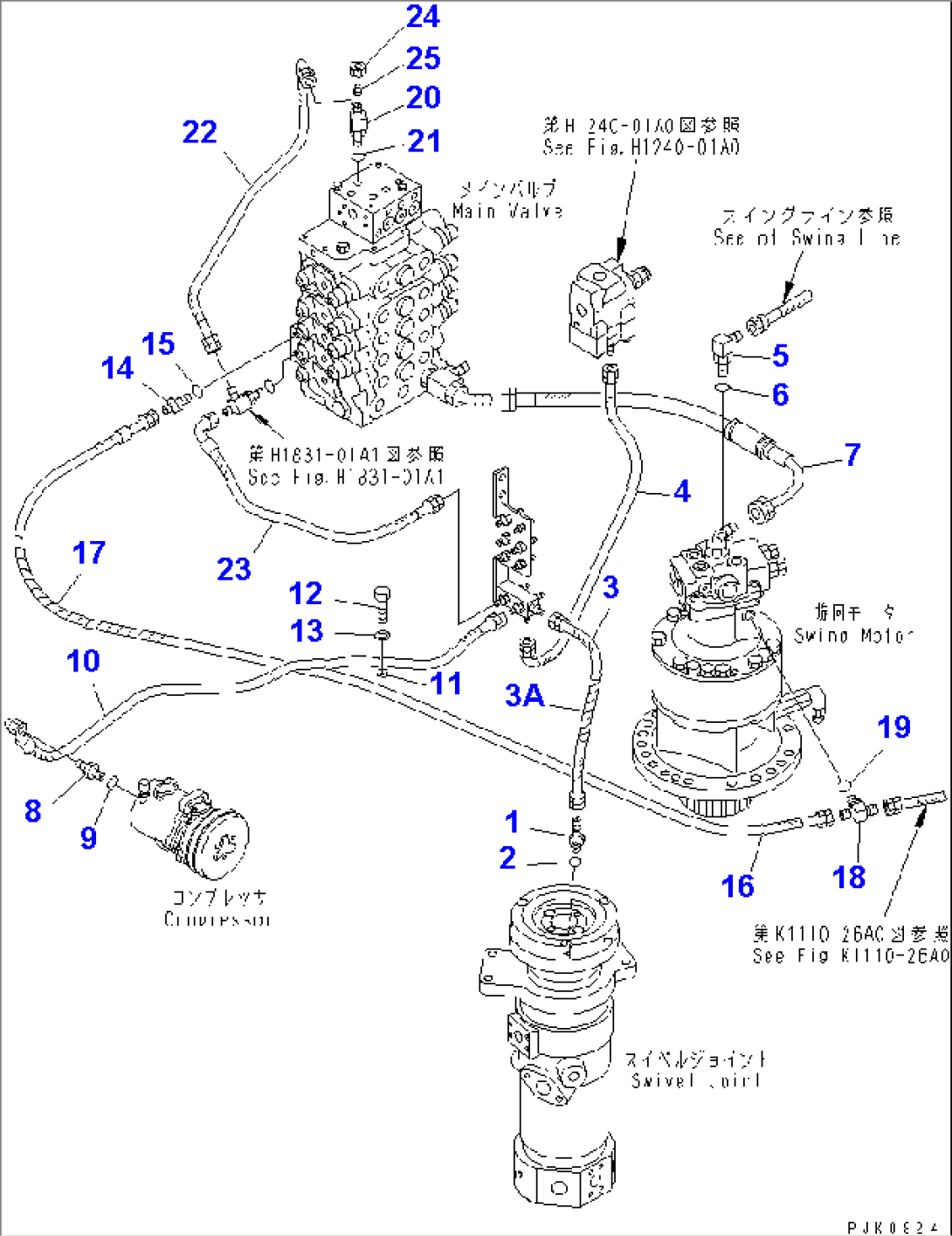 DRAIN LINE (UPPER) (FOR 4¤5 VALVE)(#1001-1200)