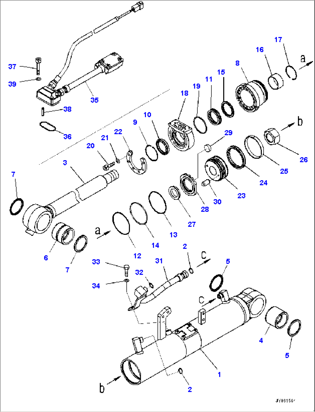 Blade Lift Cylinder, R.H. (#31879-)