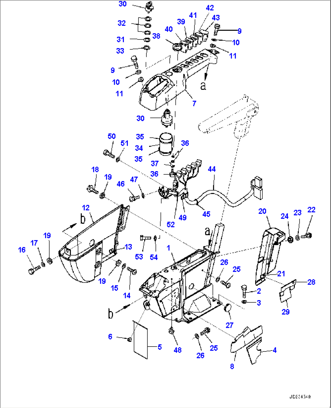 Cab, Floor, Console, R.H. (#70001-)