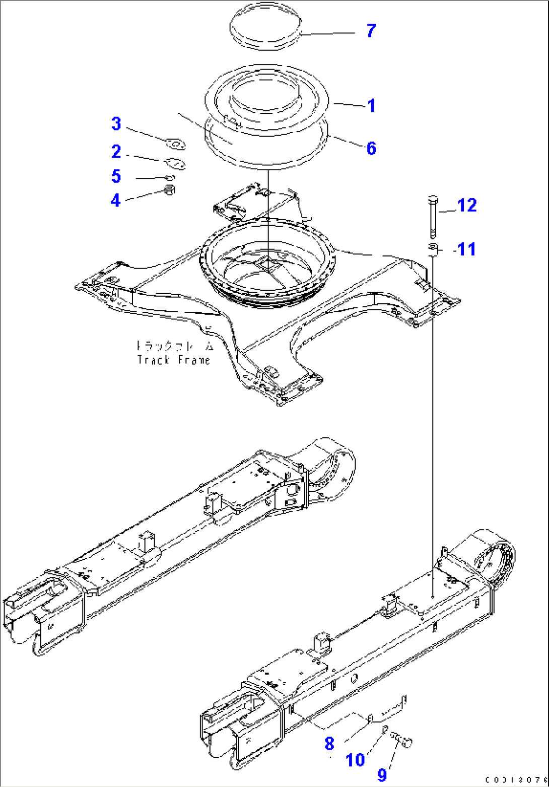 TRACK FRAME (VARIABLE GAUGE) (GREASE BATH AND STEP)(#20001-20509)
