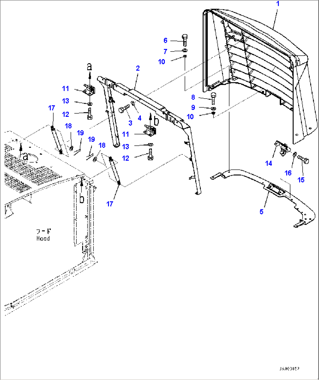 Engine Hood, Grille (#71165-)