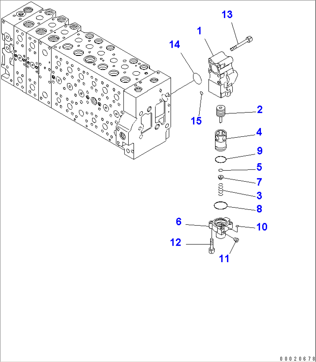 MAIN VALVE (2-ACTUATOR) (15/25) (#K50500-)