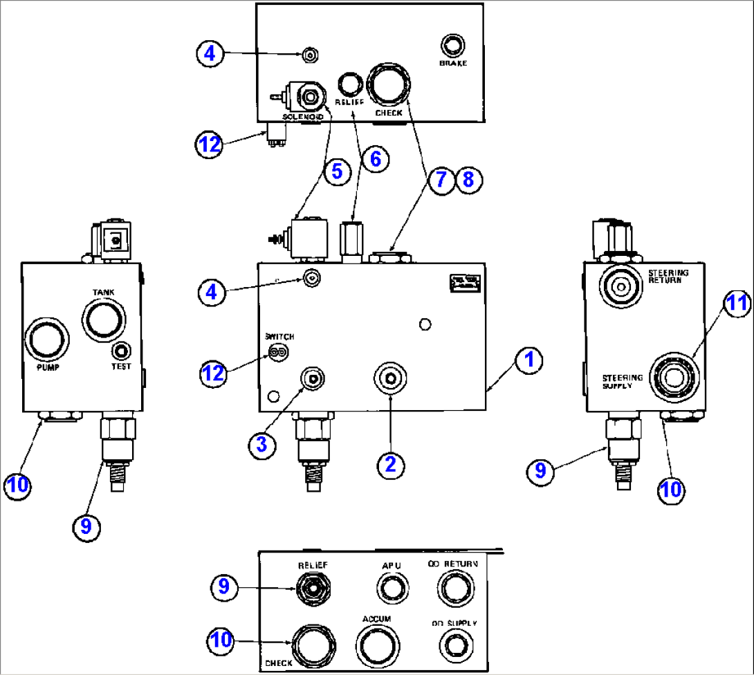 BLEEDDOWN MANIFOLD VALVE ASSM - 1 (PB9774)