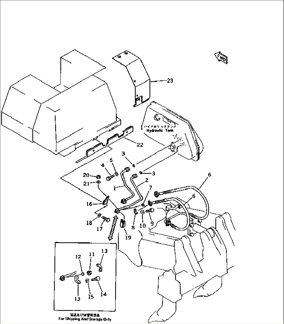 HYDRAULIC PIPING (TANK TO RIPPER CYLINDER) (TBG SPEC.)(#81285-)