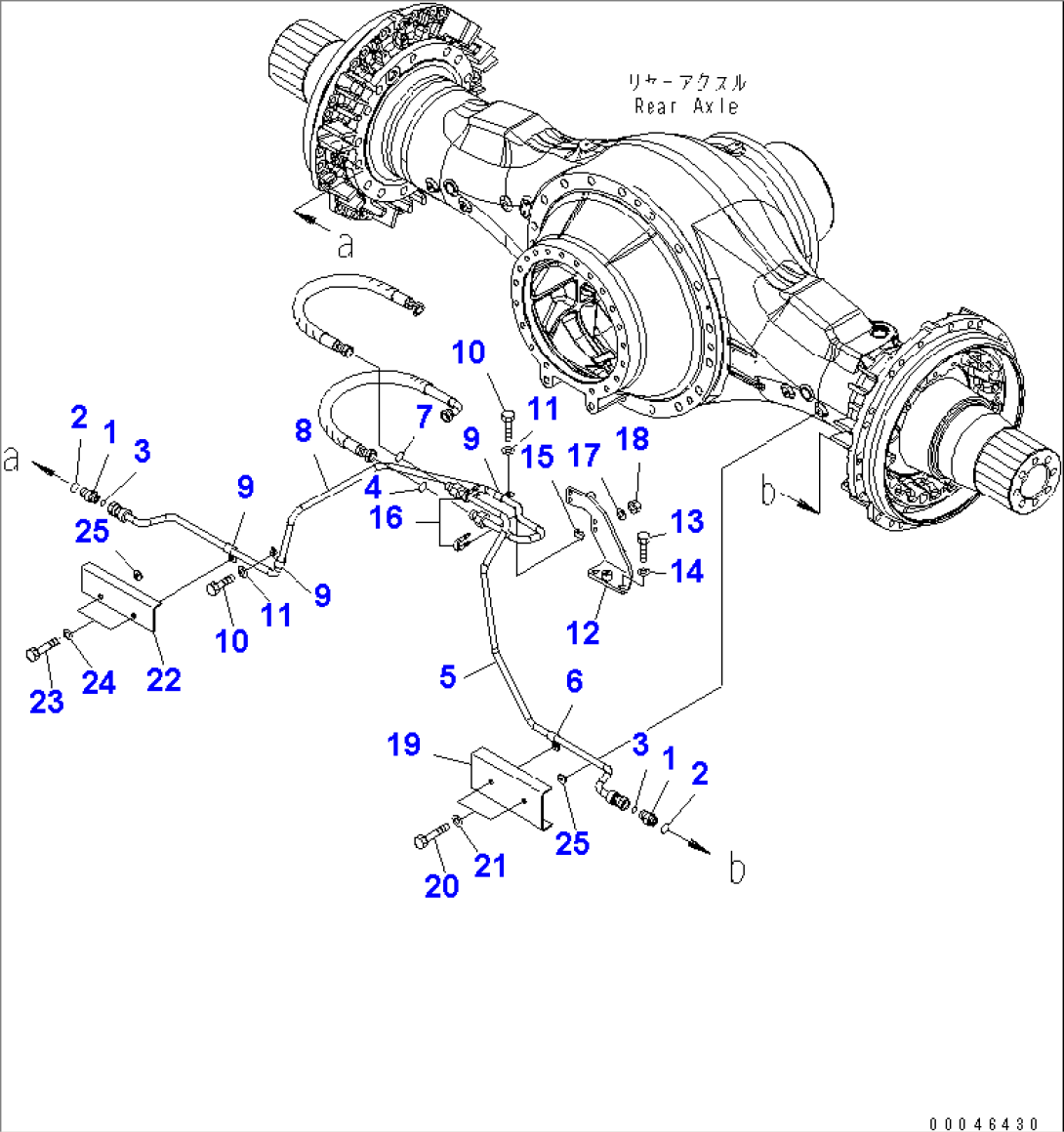 BRAKE CONTROL (REAR AXLE PIPING)(#55001-)