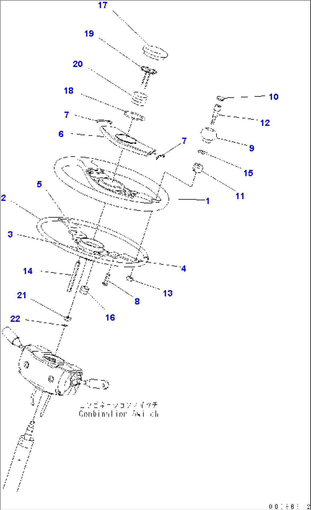 STEERING WHEEL (SN H60461-)