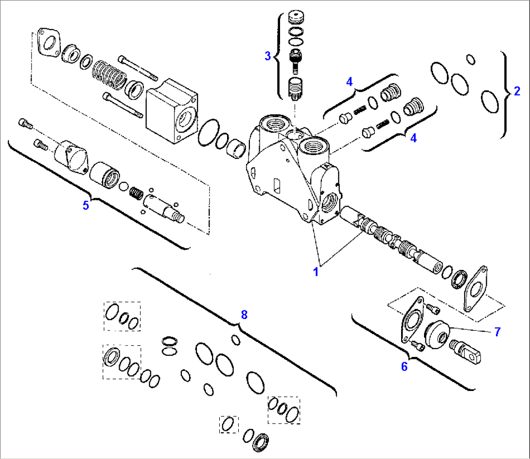 SHOVEL CONTROL VALVE (FLOATING ELEMENT) (FOR BUCKET 4 IN 1) (3/5)