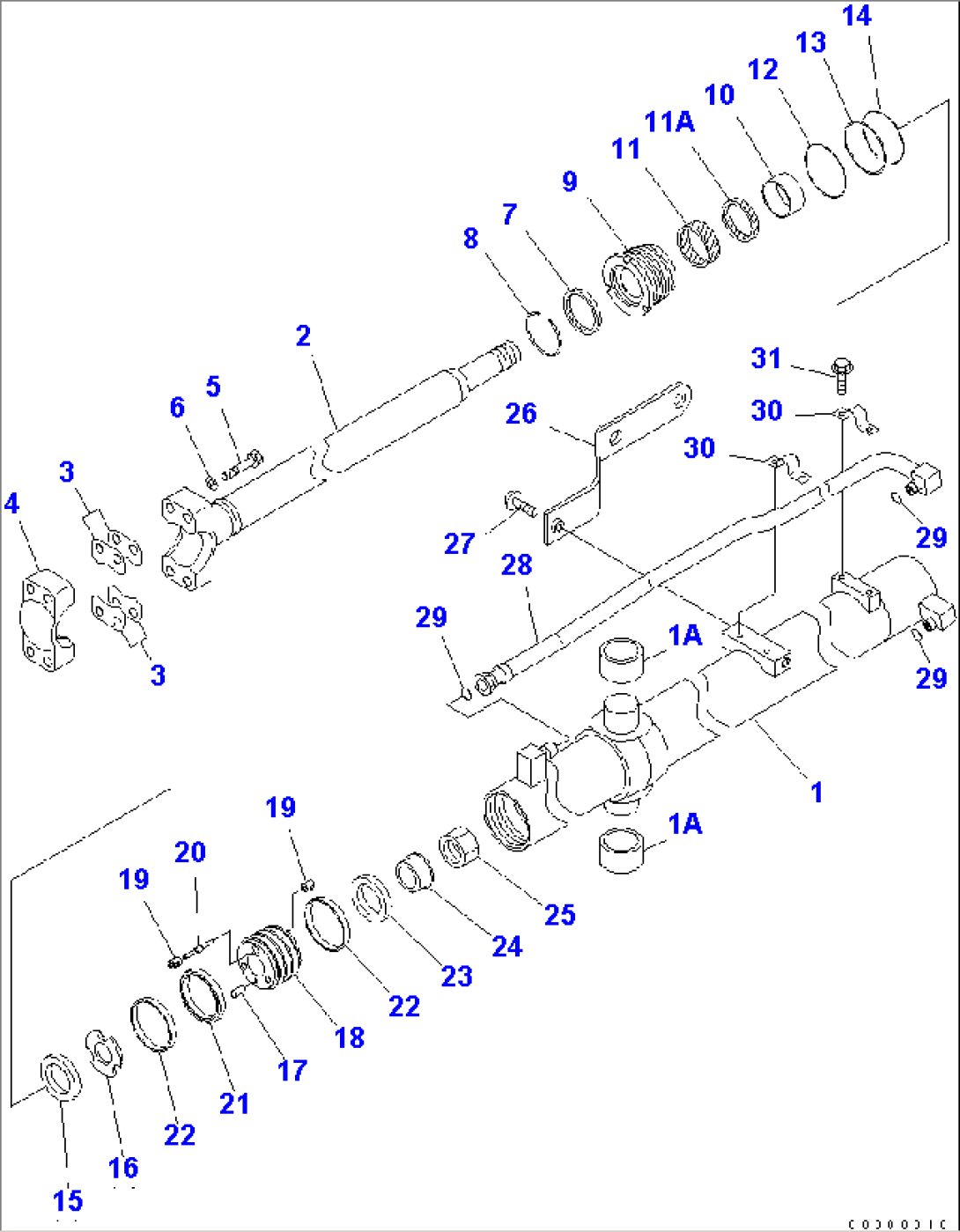 BLADE LIFT CYLINDER(#11001-)