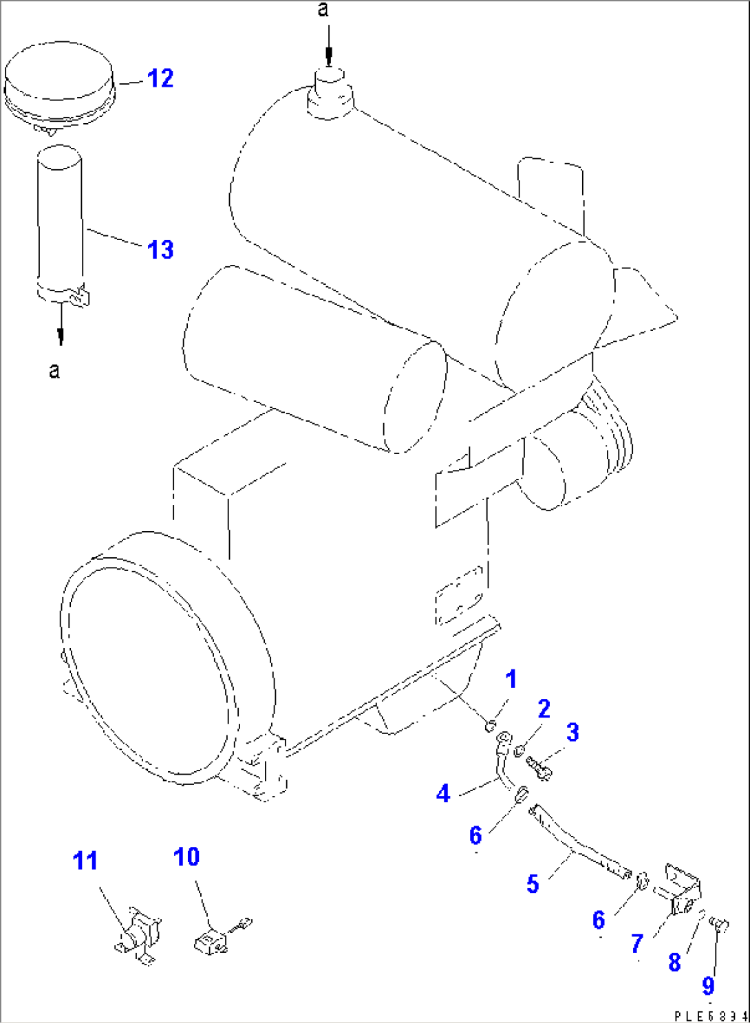 ENGINE (ENGINE OIL DRAIN LINE AND AIR CLEANER RELATED PARTS)