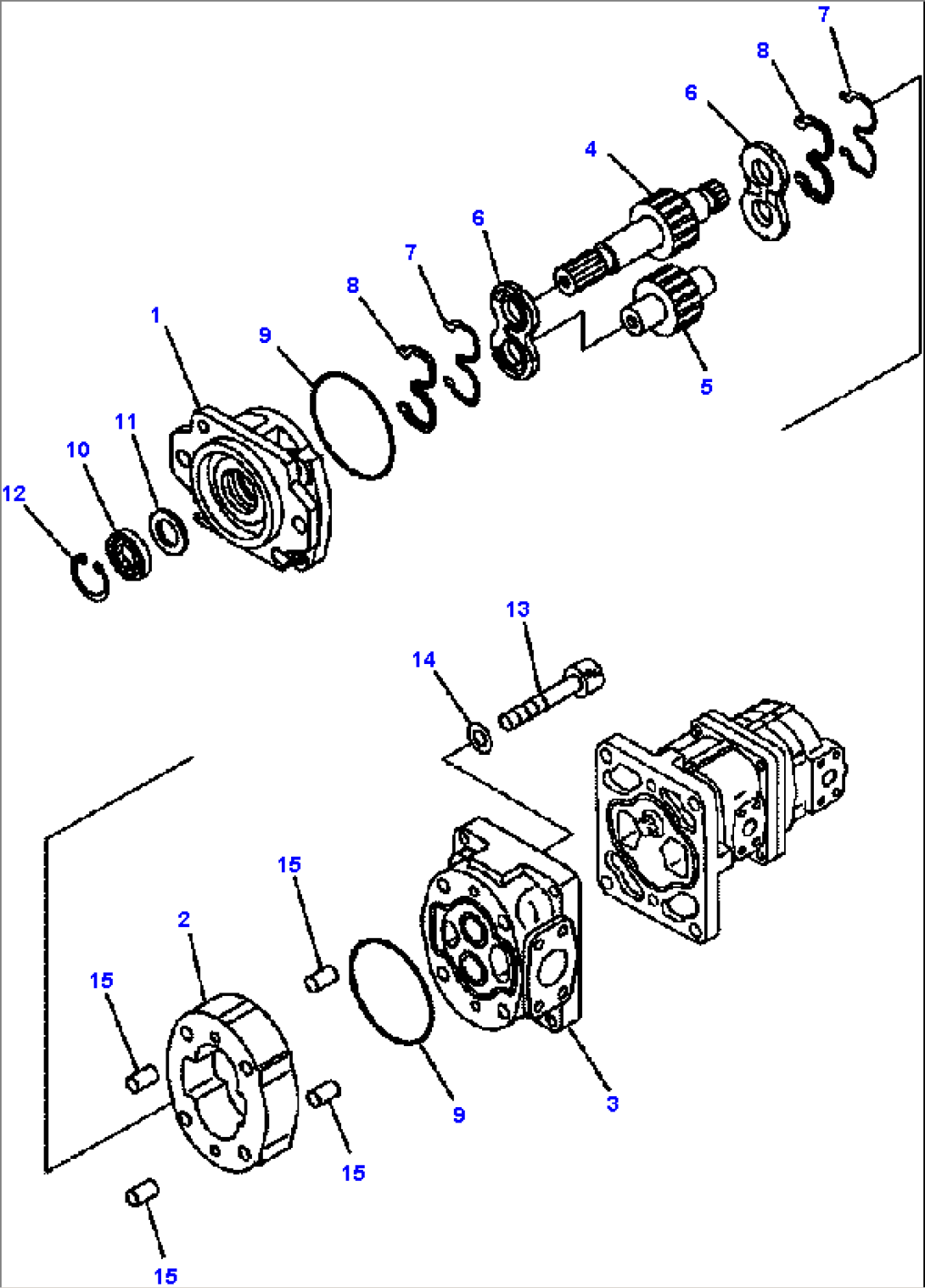 FIG. H0210-01B0 PUMP ASSEMBLY (1/3) - SAR80+80+8