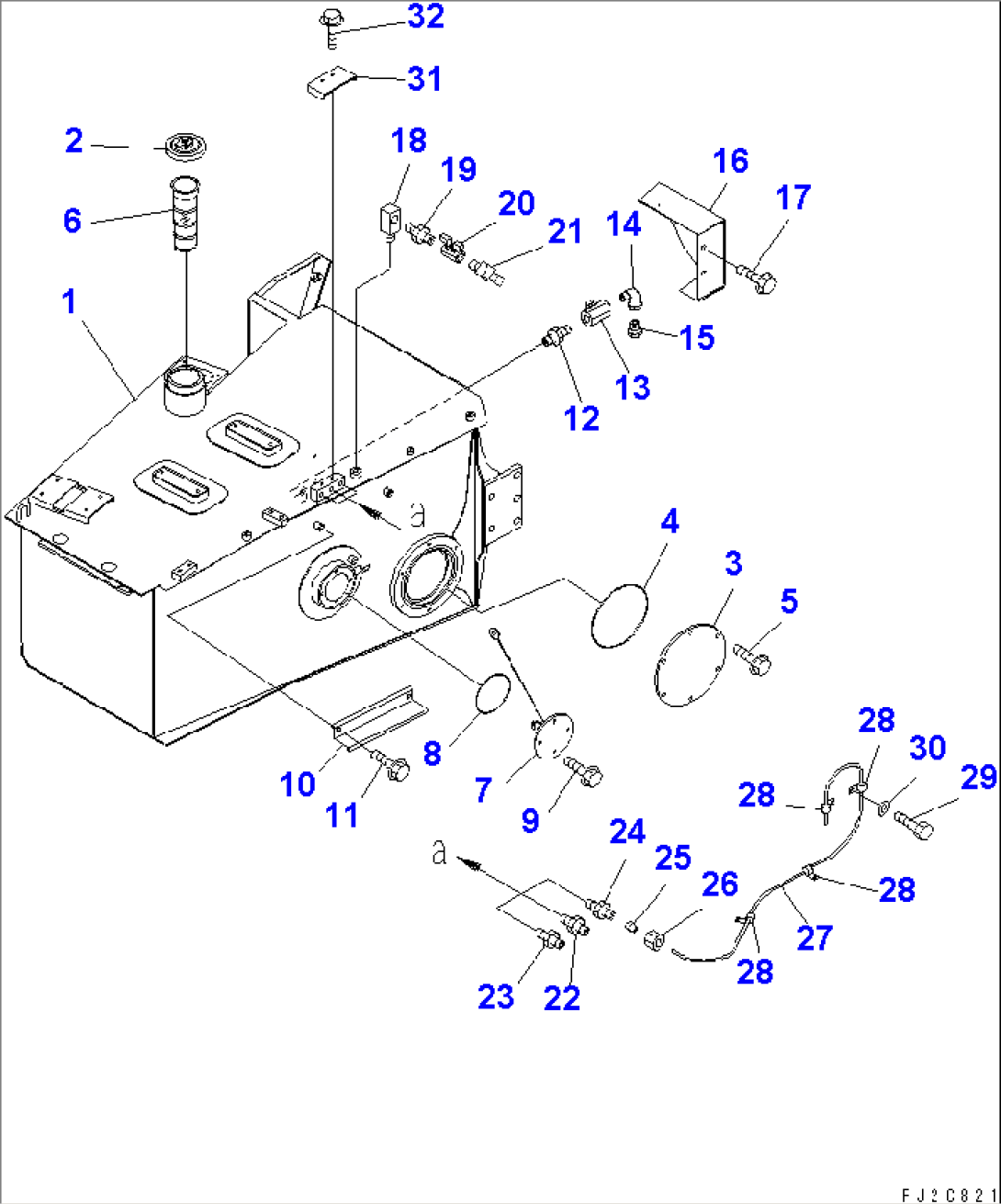 FUEL TANK AND RELATED PARTS (WITH HEATER)