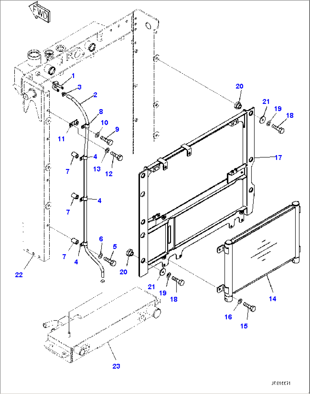 Radiator, Oil Cooler (#20003-)