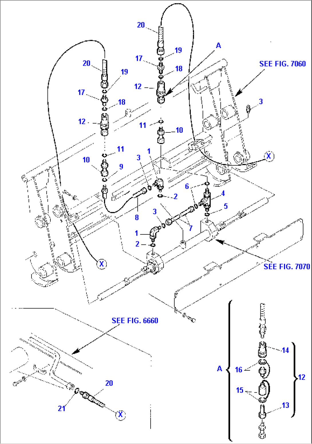 BUCKET HYDRAULIC PIPING (FAST COUPLING LINE) (OPTIONAL)