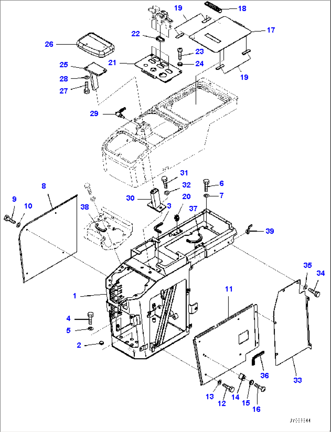Loader Control Unit, Cap, Console Box (#80001-)