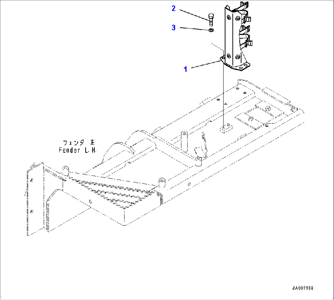 Fender Group, Grease Pump Holder (#80001-)