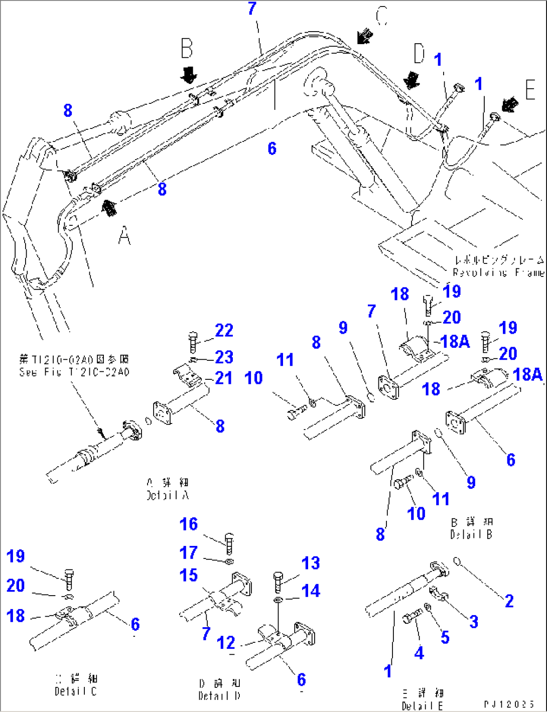 BUCKET CYLINDER PIPING