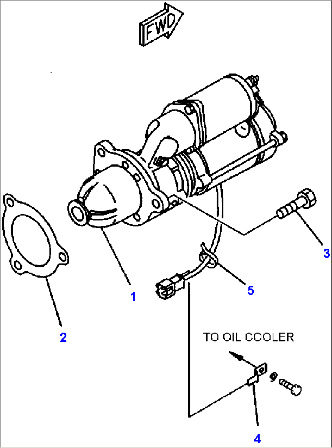 FIG. A6210-A3F3 STARTER MOTOR MOUNTING - 7.5KW