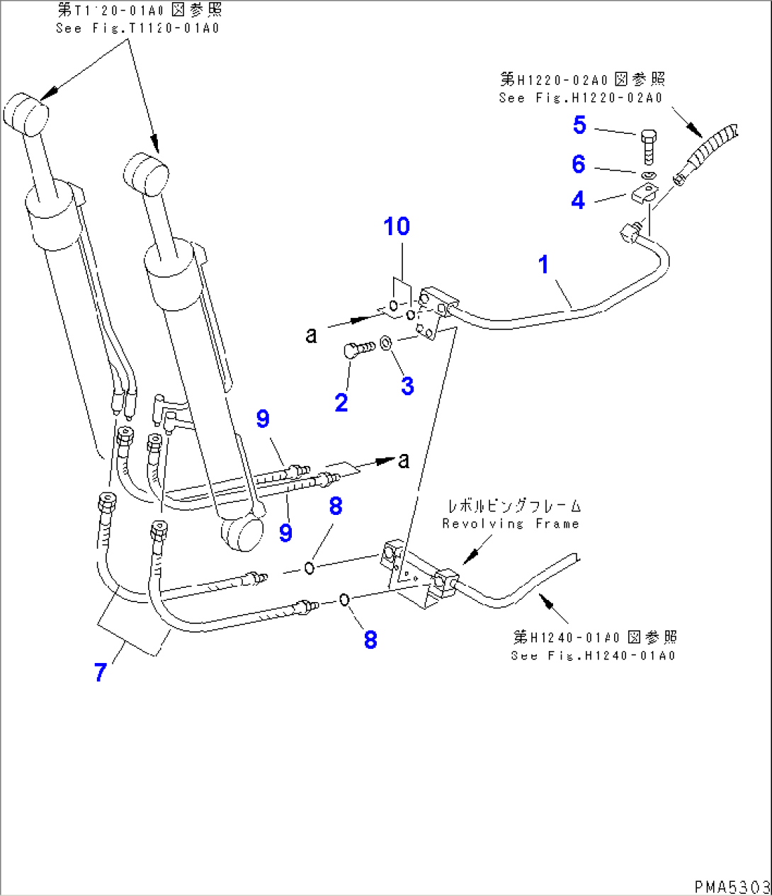 BOOM REVOLVING FRAME PIPING(#50201-)