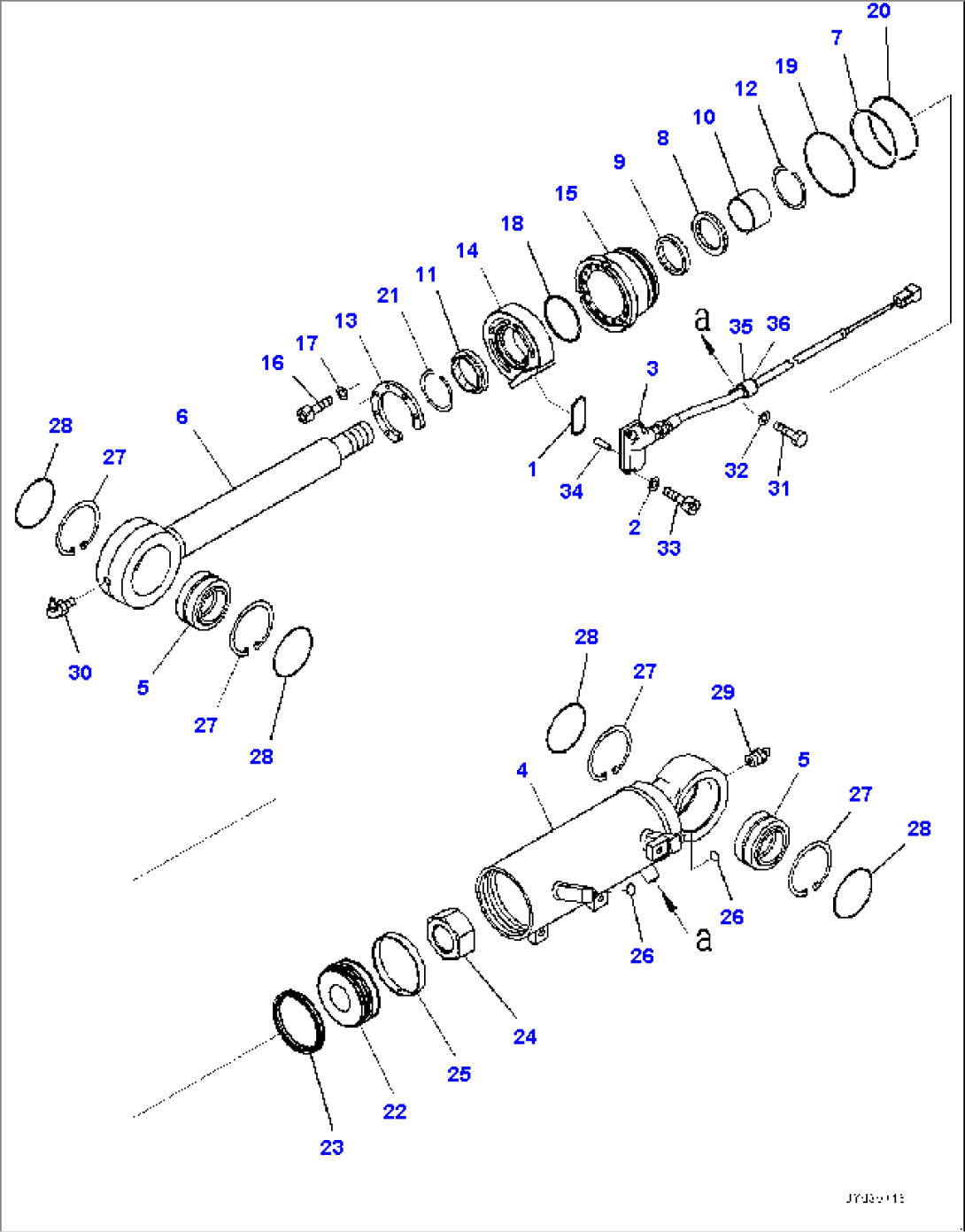 Dozer Blade Tilt Cylinder (#95001-)