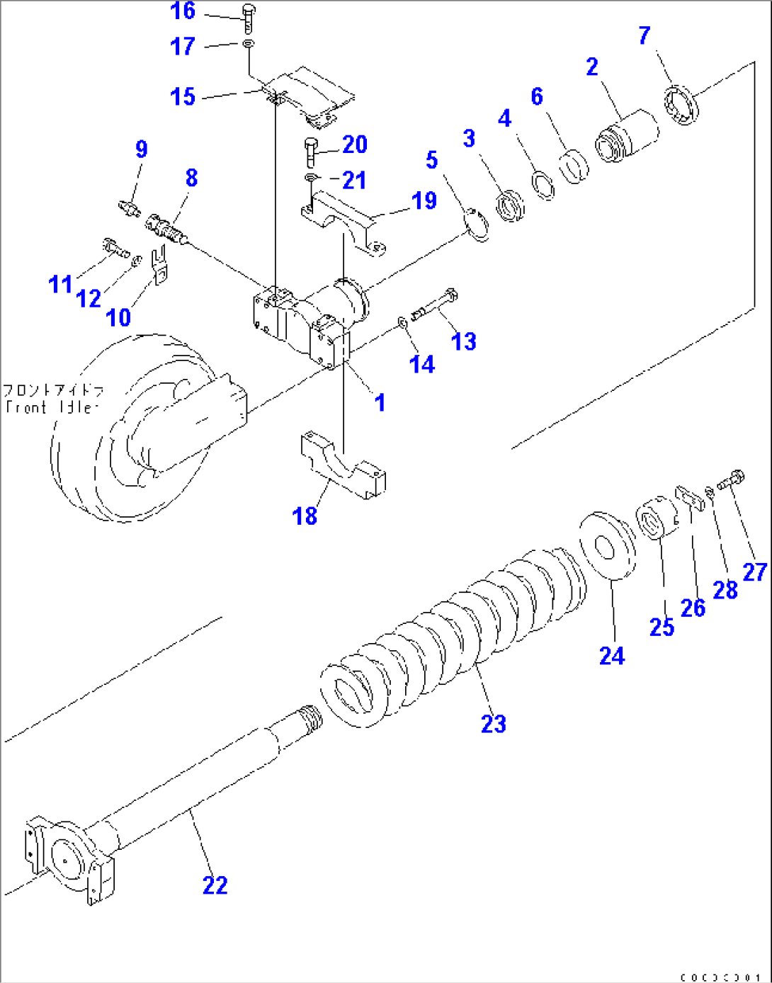 TRACK FRAME (IDLER CUSHION) (R.H.)(#11081-)