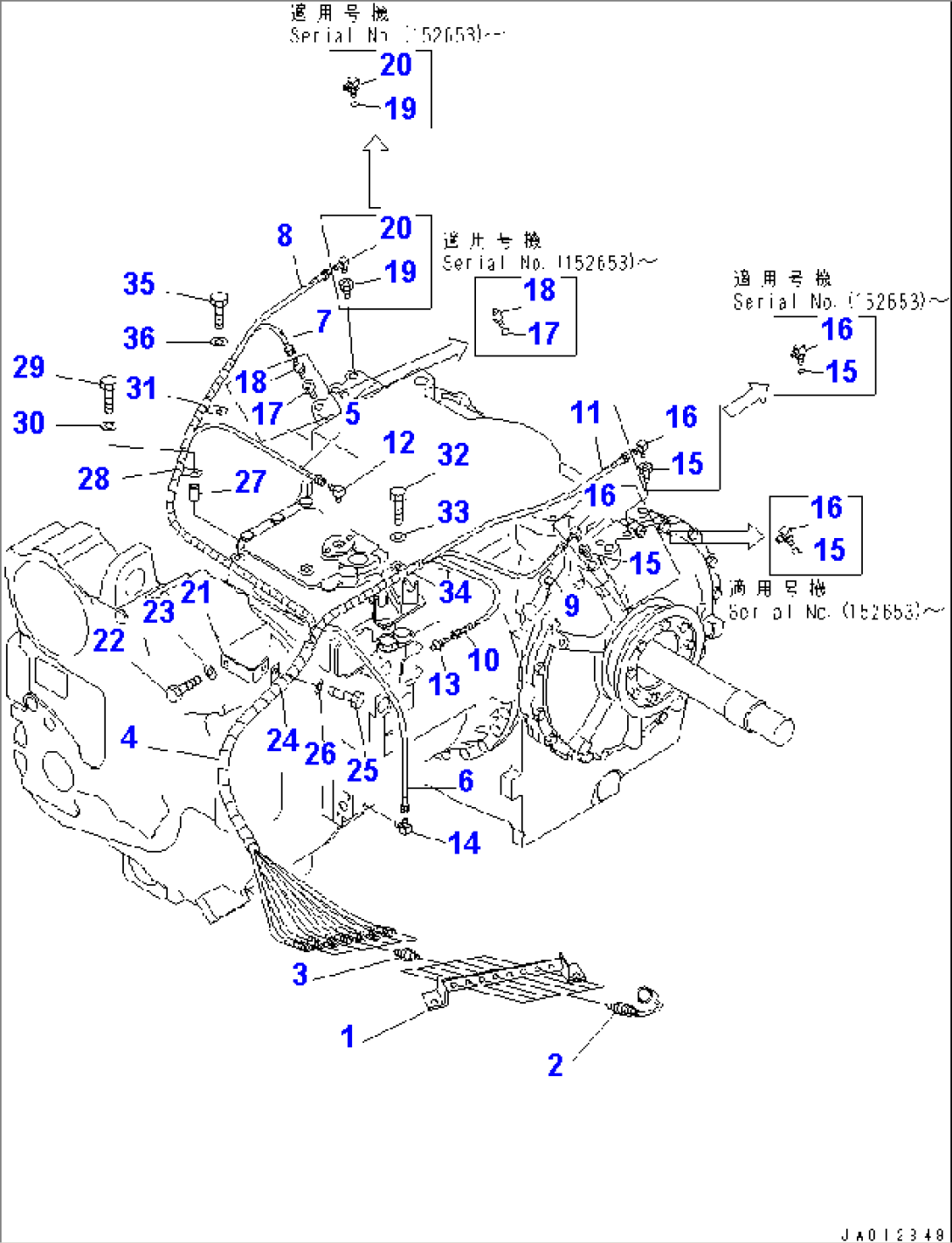 CONCENTRATED PIPING (COLD WEATHER (B) SPEC.)(#65275-)