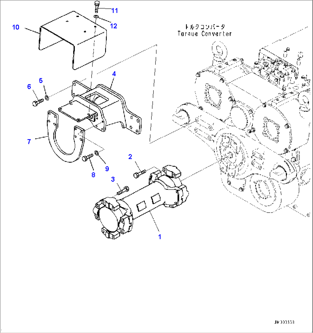 Torque Converter and Transmission, Front Shaft (#80138-)