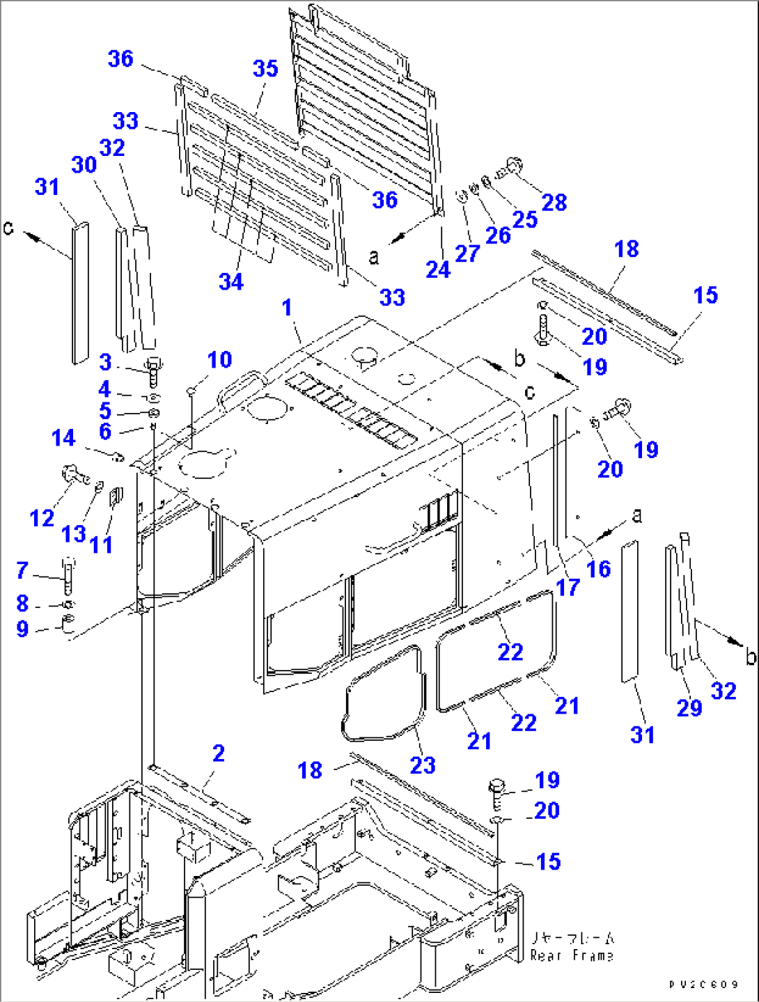RADIATOR GUARD AND HOOD (ENGINE HOOD) (WITH AIR INTAKE EXTENSION)