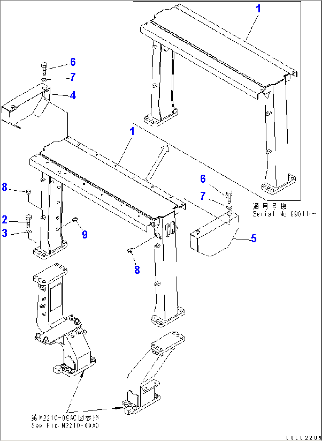 ROPS GUARD (FOR CAB) (FOR EXCEPT JAPAN)