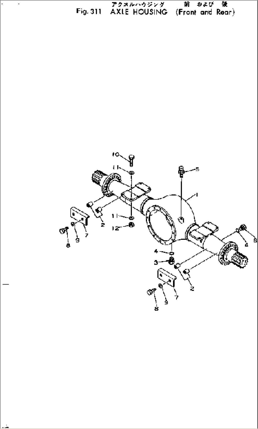 AXLE HOUSING (FRONT AND REAR)(#10001-)