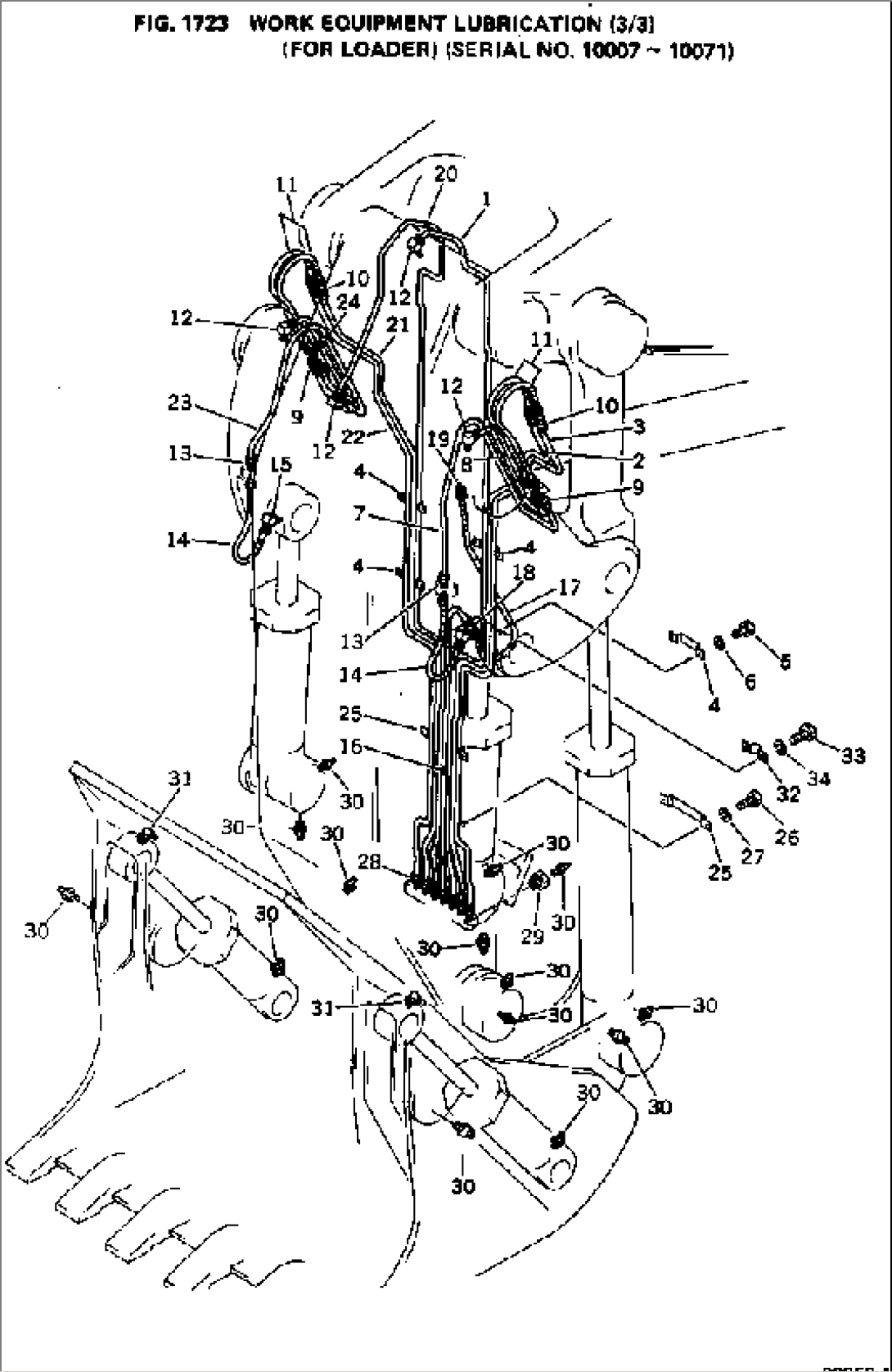 WORK EQUIPMENT LUBRICATION (3/3) (FOR LOADER)(#10007-10071)