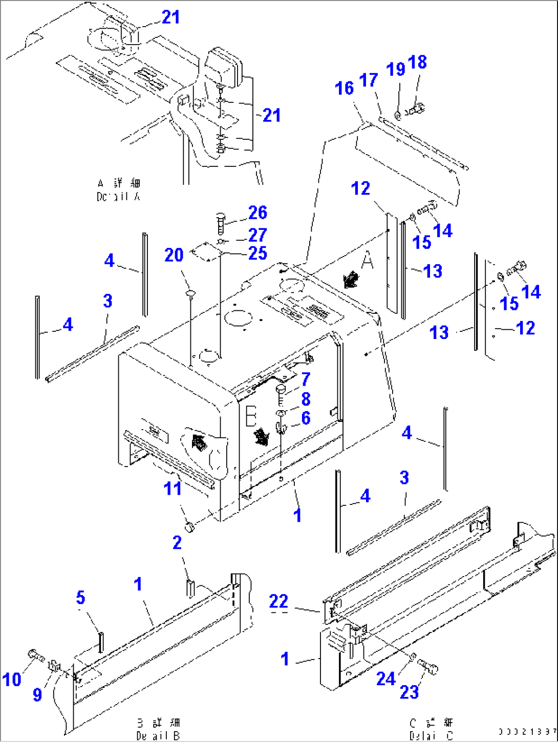 HOOD (FOR D TYPE RADIATOR)(#11501-)