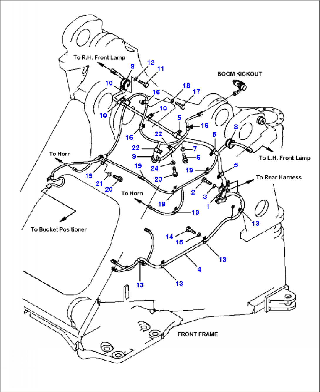 E0200-01A0 WIRING HARNESS FRONT FRAME (1/2)