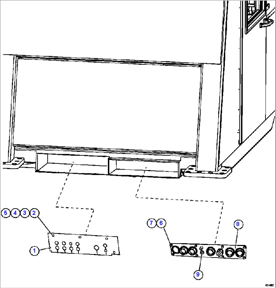 CAB CONNECTOR PLATE AND HOSE FLAP