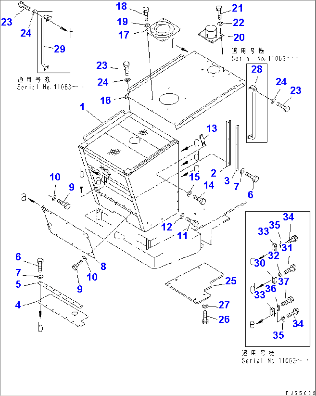 RADIATOR GUARD AND ENGINE HOOD(#11063-11086)