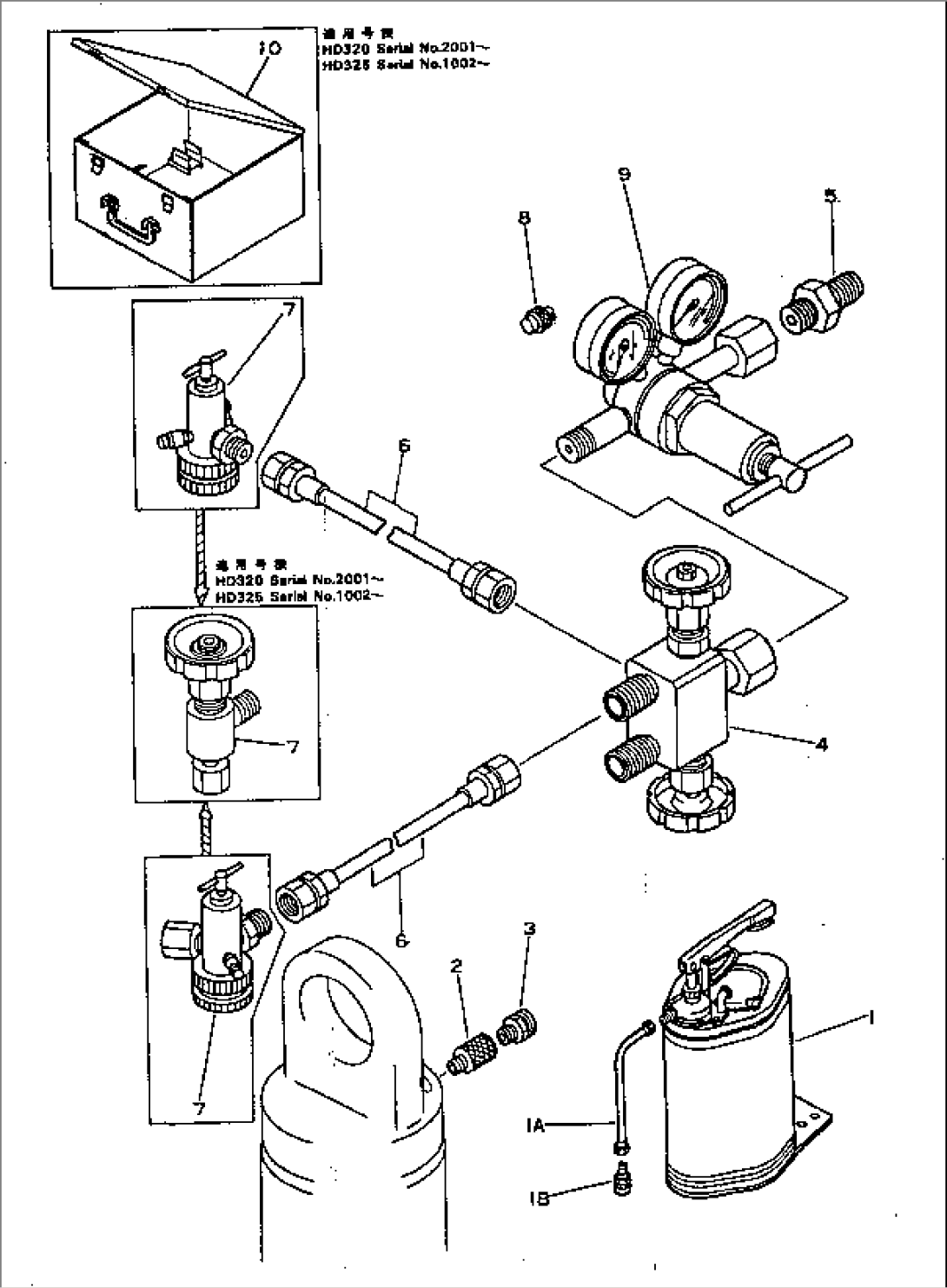 SUSPENSION CYLINDER GAS SERVICING AND ADJUSTING TOOL