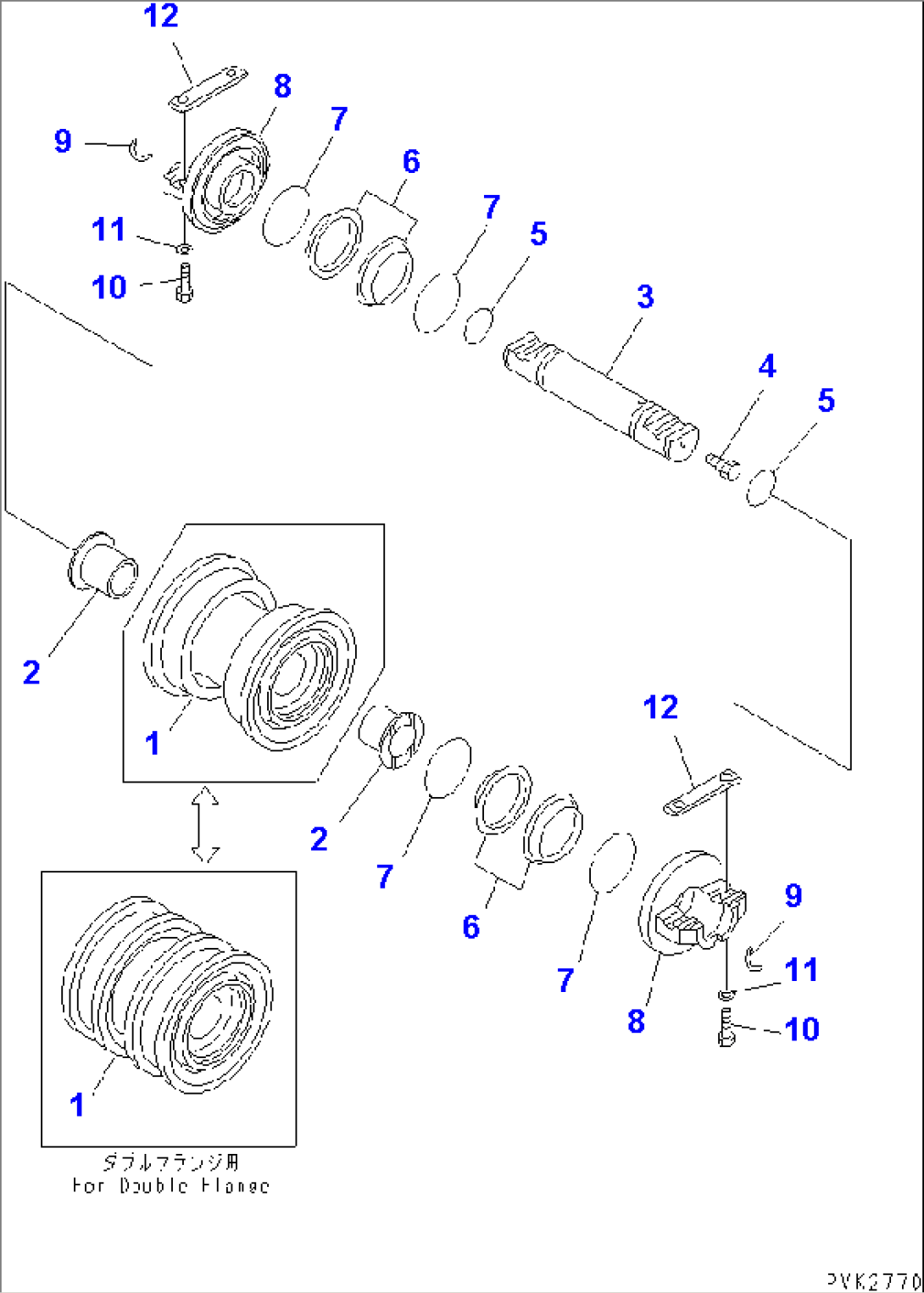 TRACK ROLLER (FOR POWER ANGLE POWER TILT DOZER)(#81453-)