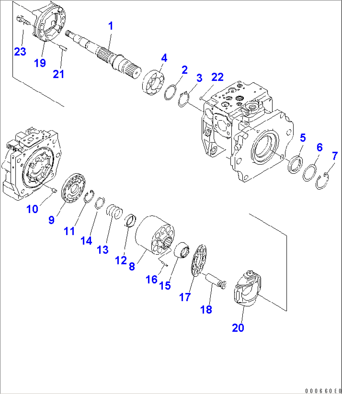 HYDRAULIC PUMP (LOADER) (3/8)(#55001-)
