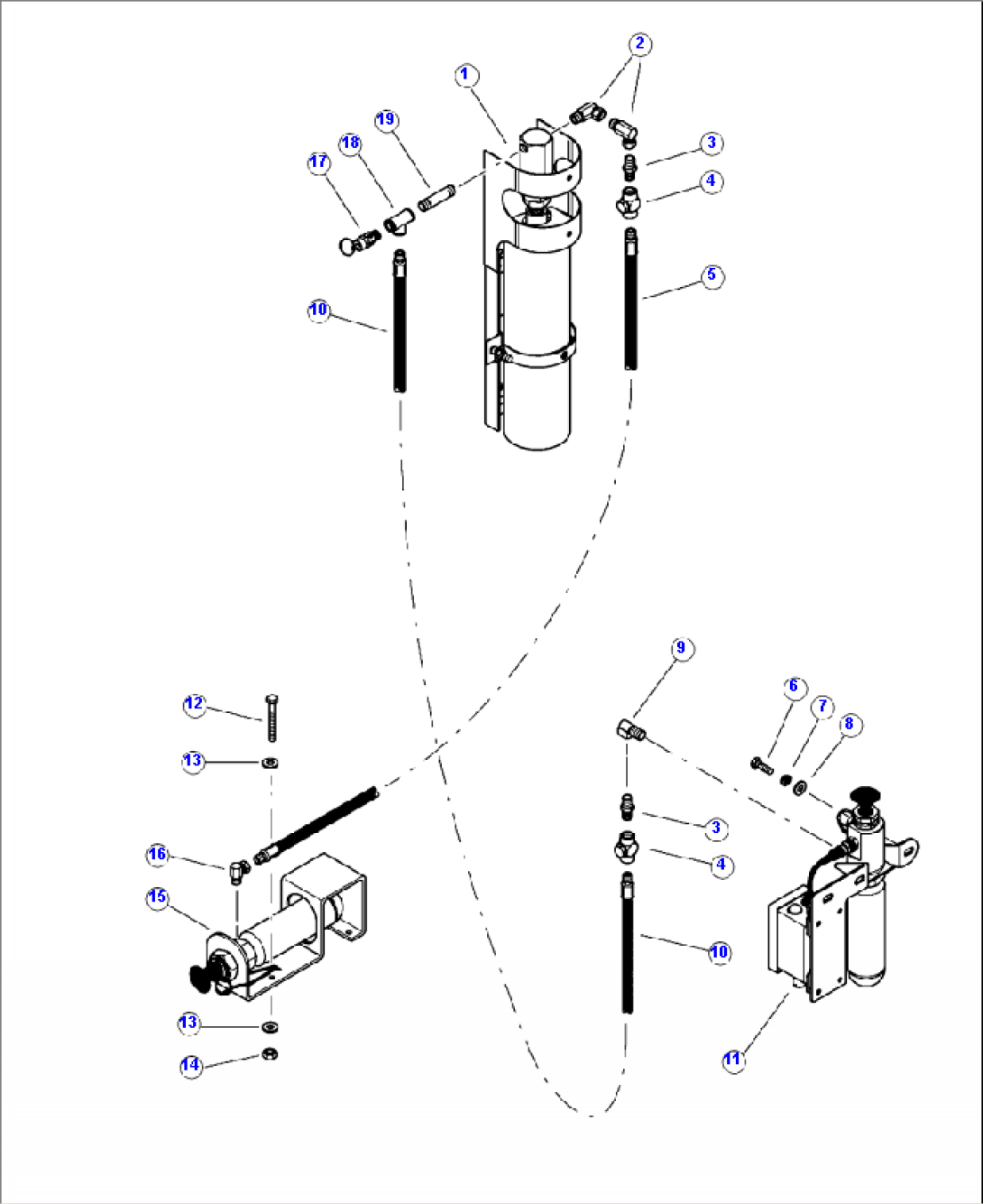 V0100-06A0 FIRE SUPPRESSION SYSTEM MANUAL ACTUATOR PIPING