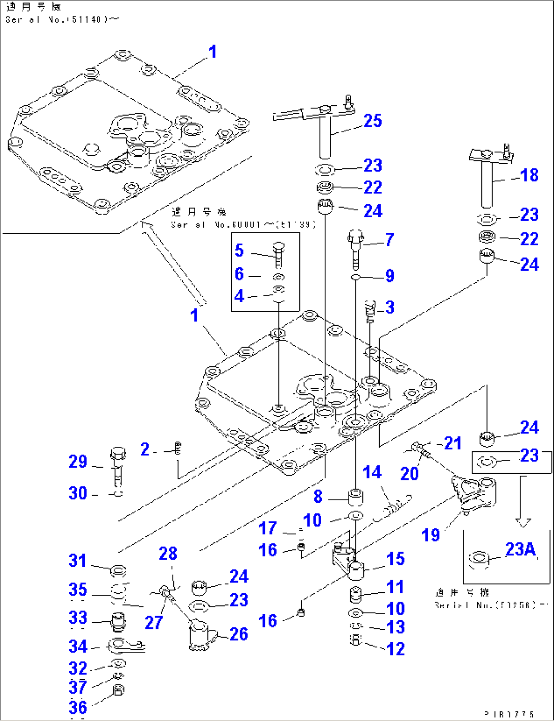 TRANSMISSION (CONTROL VALVE COVER AND LEVER)
