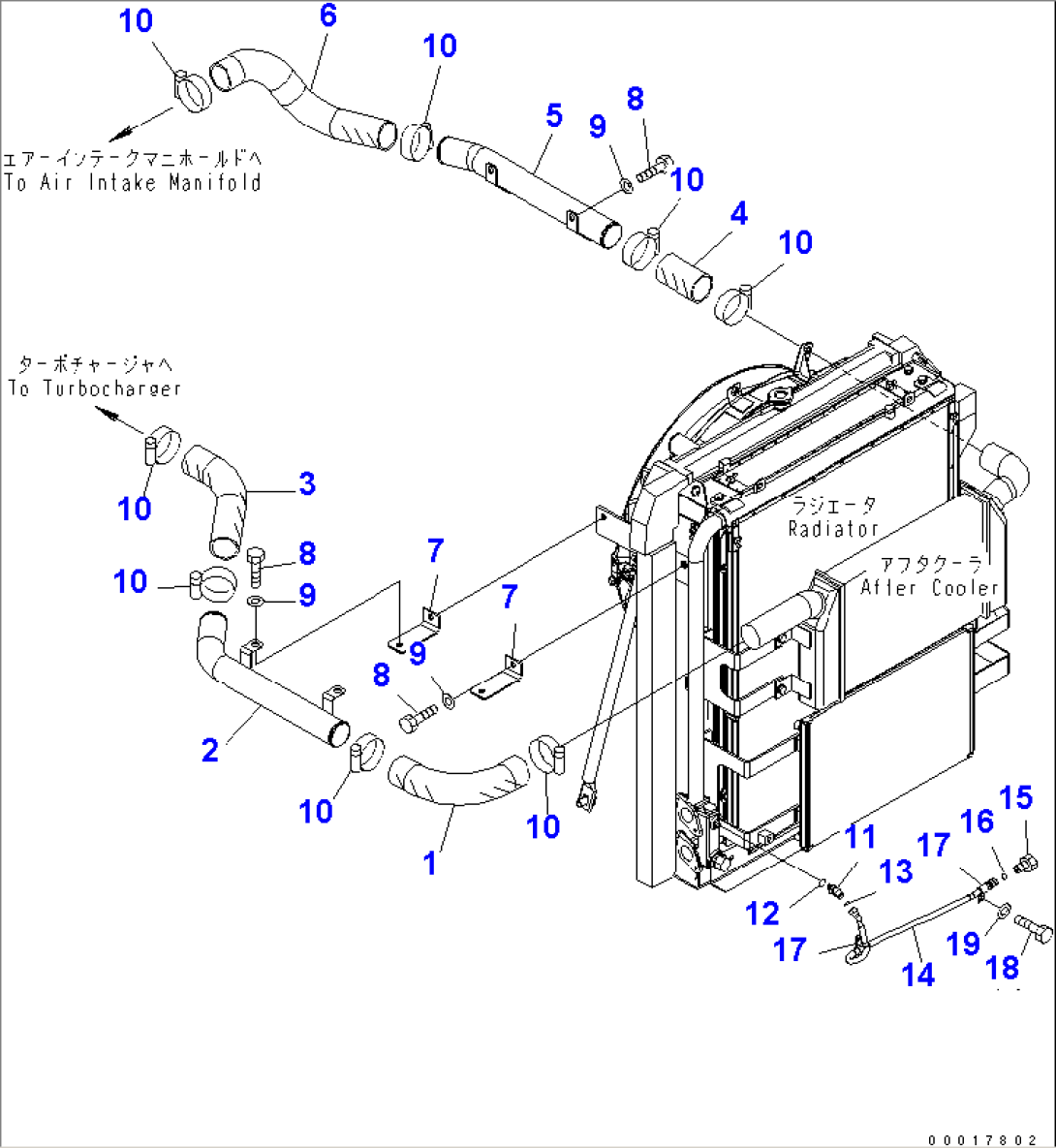 COOLING (AFTER COOLER PIPING) (WITH AIR CONDITIONER)(#250001-)