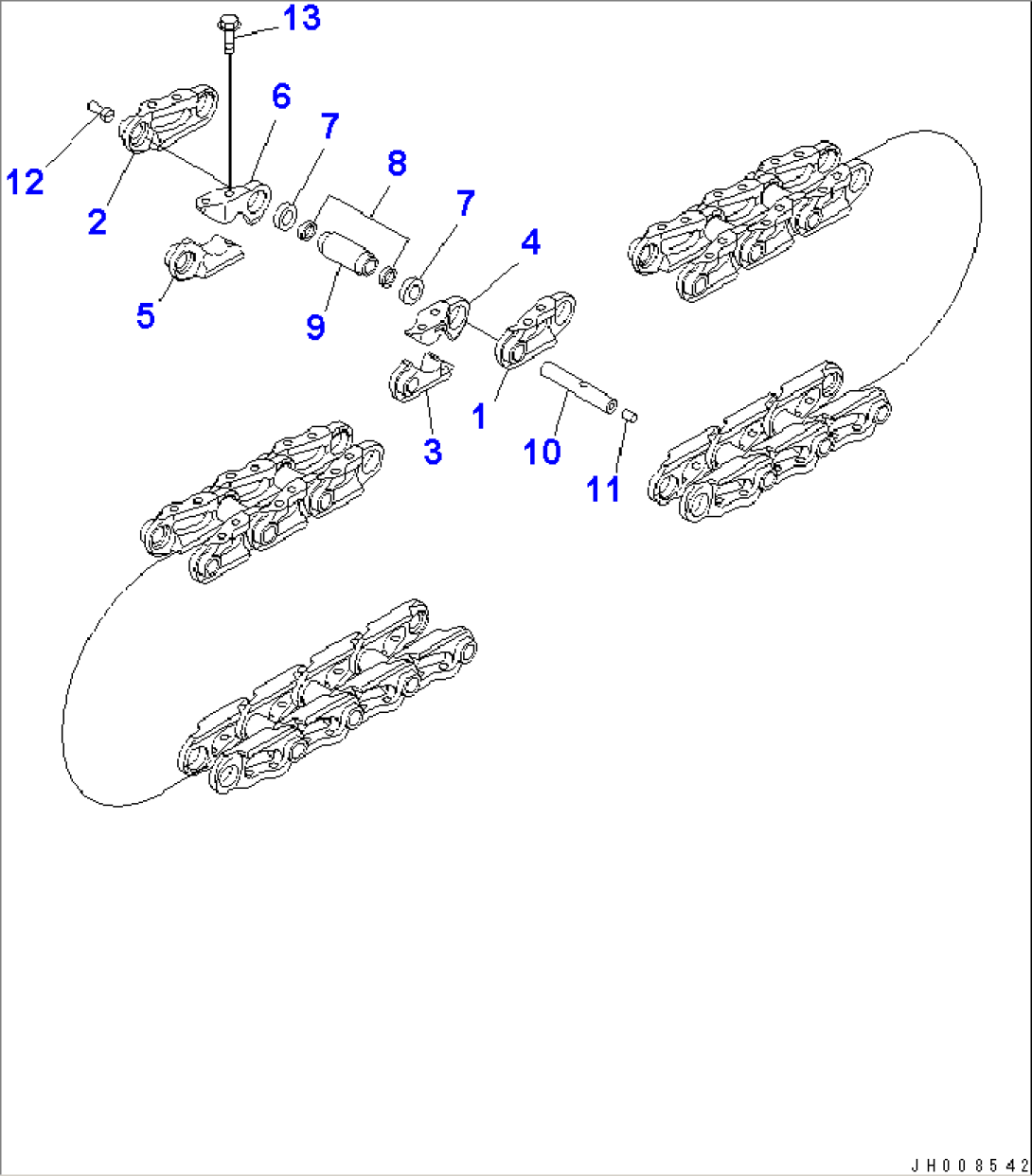 TRACK LINK (LUBRICATE TYPE) (FOR SWAMP TYPE) (SUPPLY PARTS)(#65644-)