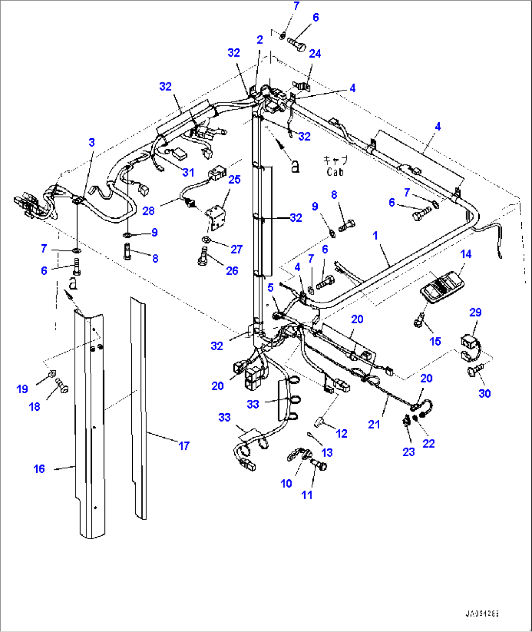 ROPS Cab, Wiring Harness (#85001-)