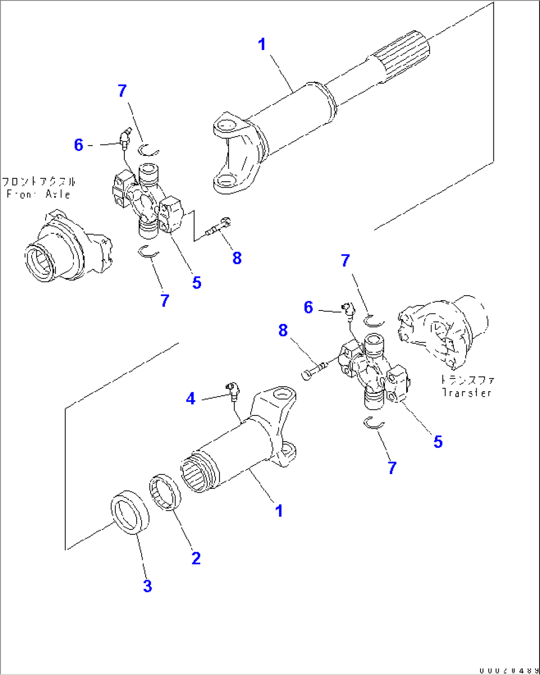 DRIVE SHAFT (FRONT)(#70001-)