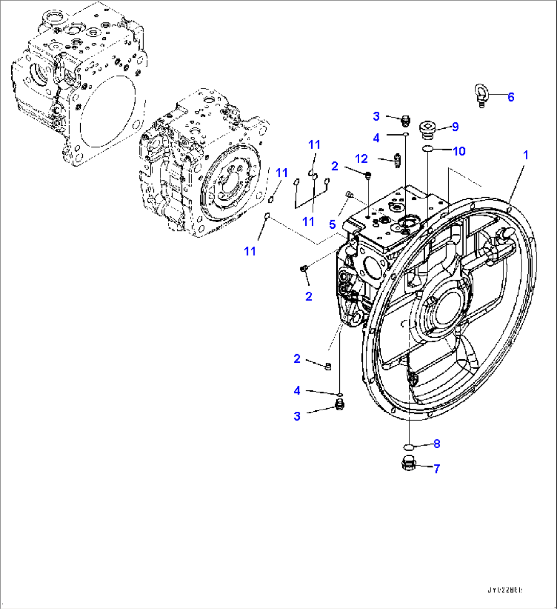 Hydraulic Pump and Motor, Piston Pump (1/14) (#1001-)