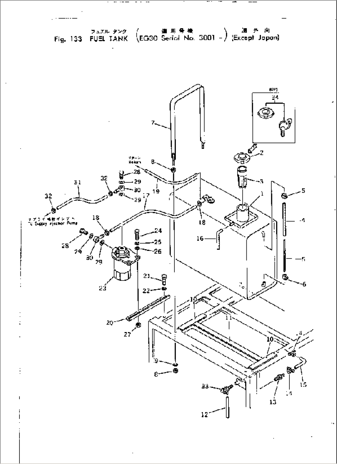 FUEL TANK (EXCEPT JAPAN)