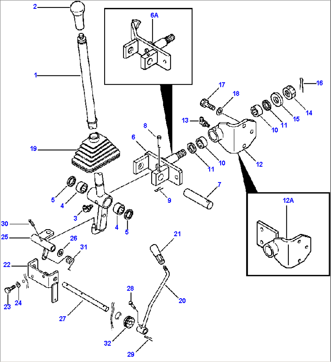 WORK EQUIPMENT CONTROL LEVER