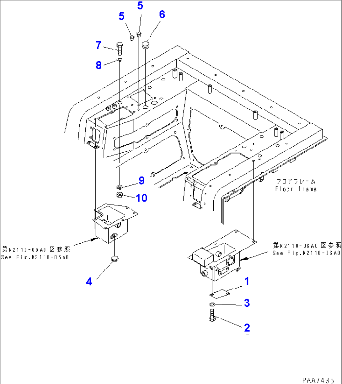 FLOOR FRAME (PLUG) (WITH CAB)