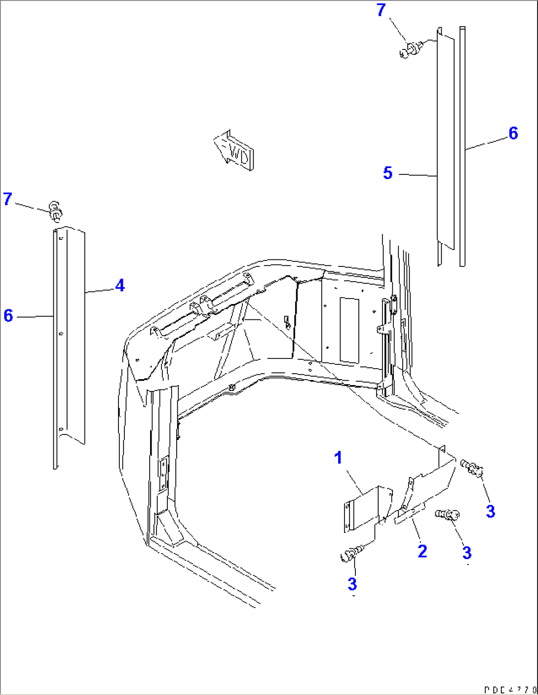 ROPS CAB (INTERIOR TRIM) (2/3)