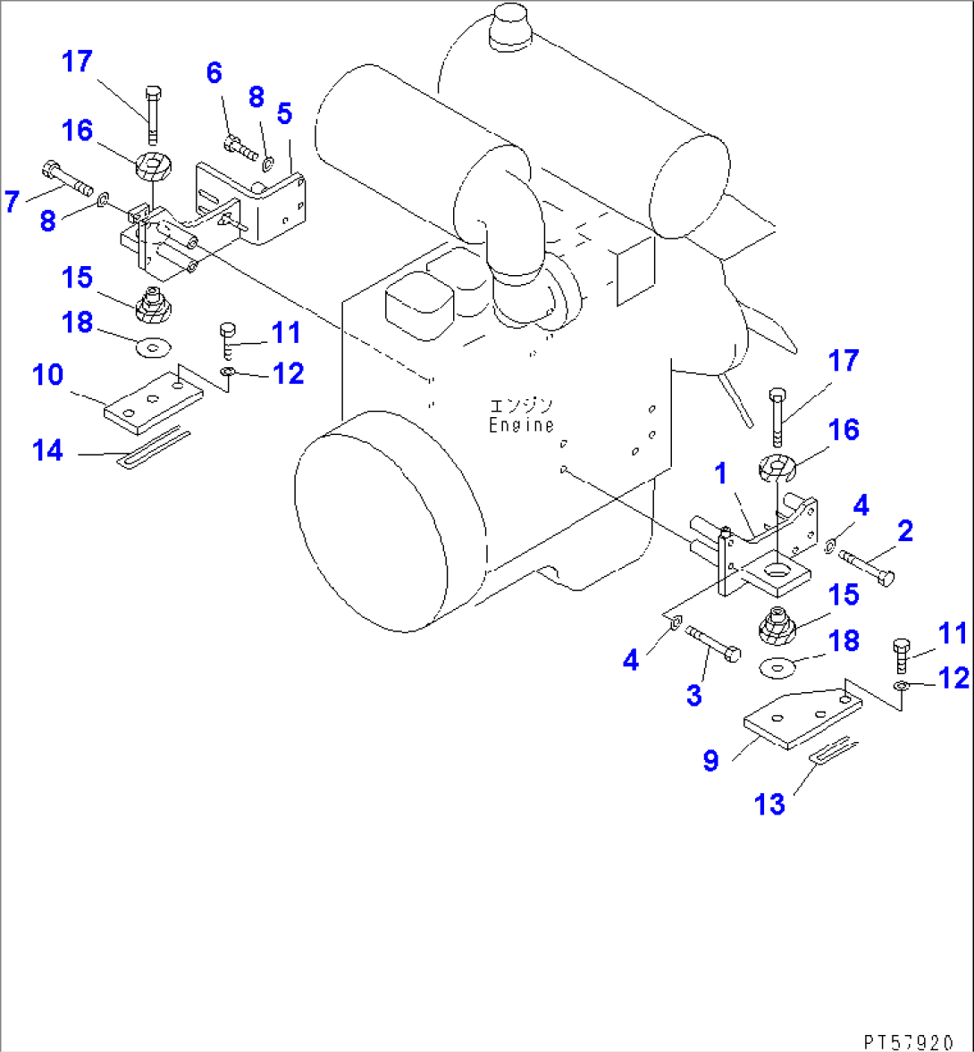 ENGINE MOUNTING PARTS