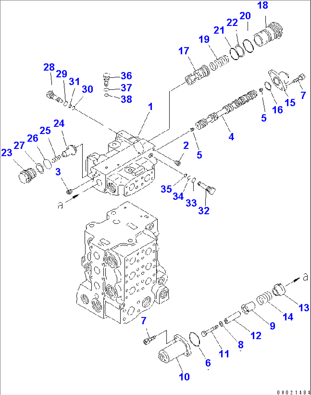 CONTROL VALVE (4-SPOOL) (6/7) (FOR RIPPER)